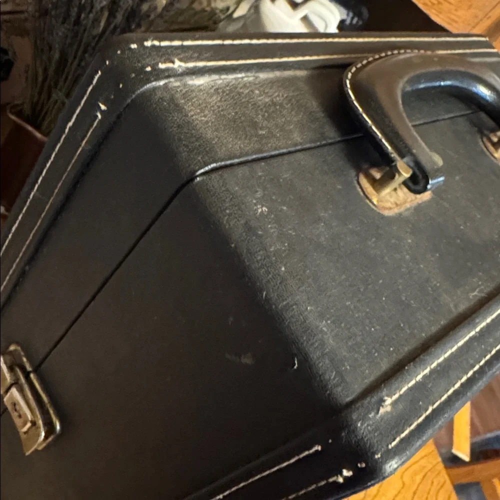 Vintage Trans-World Creations Made in CA Mid Century Black Bar Set Storage Box